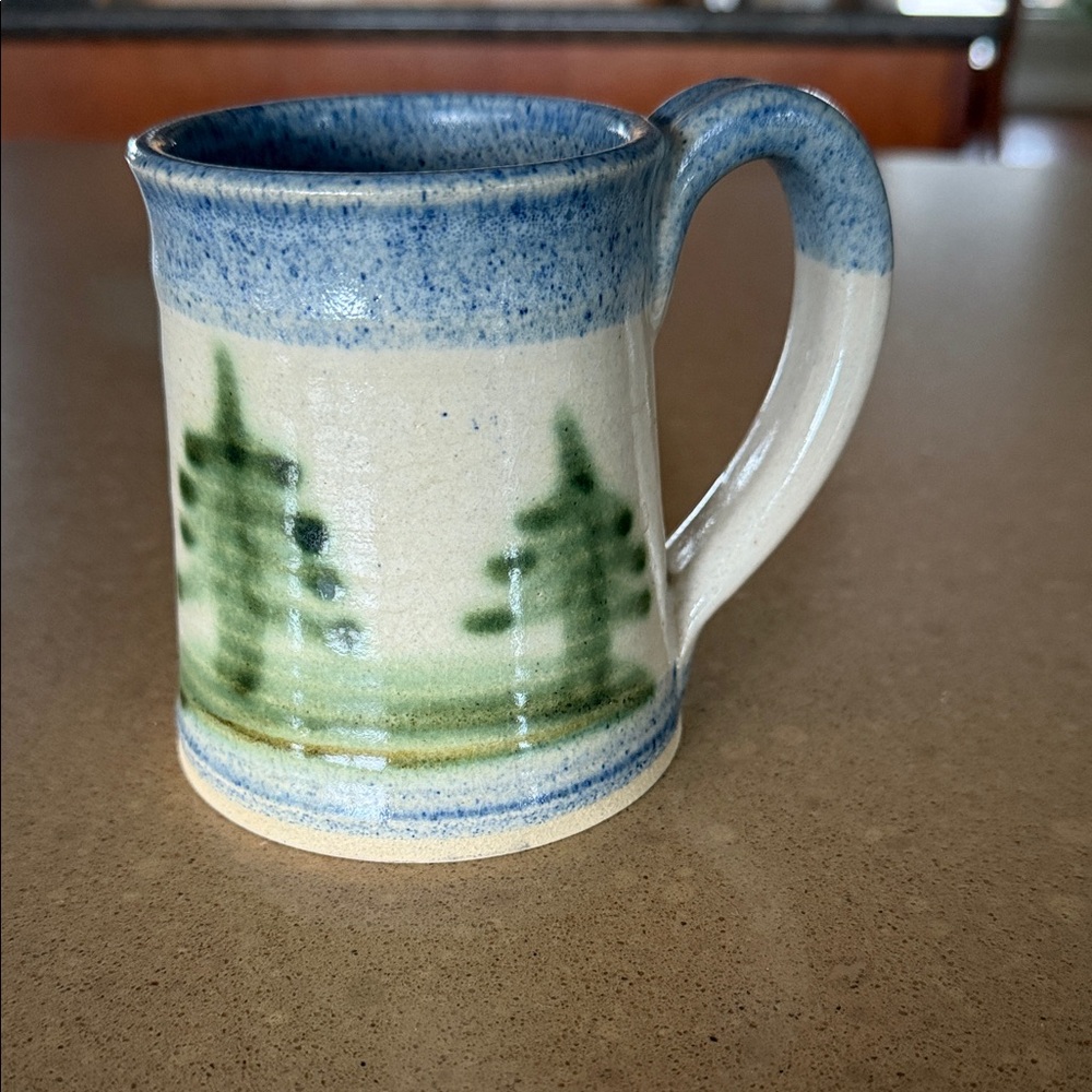 Handcrafted Ceramic Mug with Tree Design
